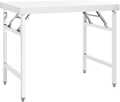 Table de travail pliante de cuisine en acier inoxydable fedexcel adaptée à la restauration