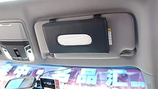 Automisez le pare-soleil de voiture en cuir pu le porte-mouchoirs sur la banquette