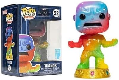 Funko pop artist series : infinity saga thanos rnbw/mt exc, figurine 58245, multicolore