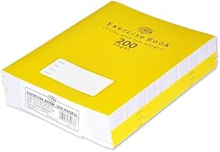 Fis fseb4lm200n cahier d'exercices 4 lignes avec marge, 200 pages, 6 pièces, 16