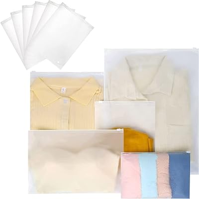 Goodrun 50 pièces sacs à fermeture éclair, sacs de rangement imperméables pour vêtements