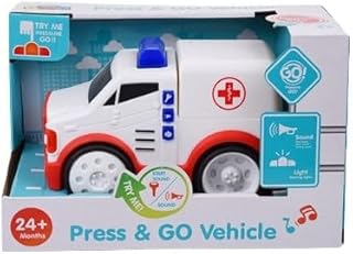 Ambulance king toys touch 'n go, blanche, 45408c