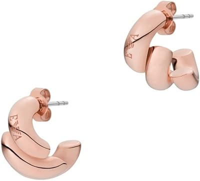Fashion boucles d'oreilles en acier inoxydable ton or rose pour femmes - egs2884221