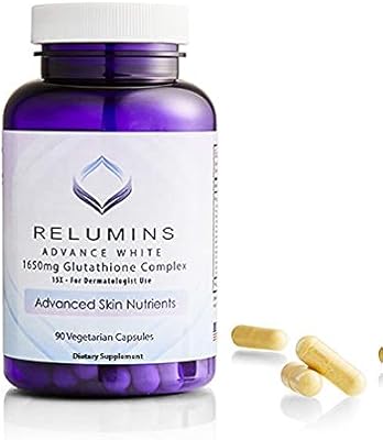 Complexe de glutathion blanc reluminos nourrissant la peau d'advance (1650 mg)