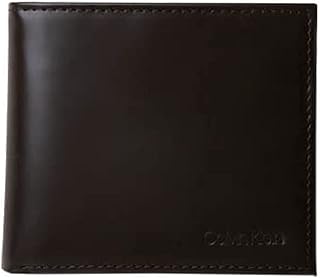 Portefeuille à deux volets en cuir calvin klein pour homme avec poche à