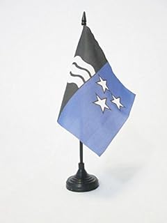 Az flag drapeau de table canton d'argovie 15 x 15 cm - argovie