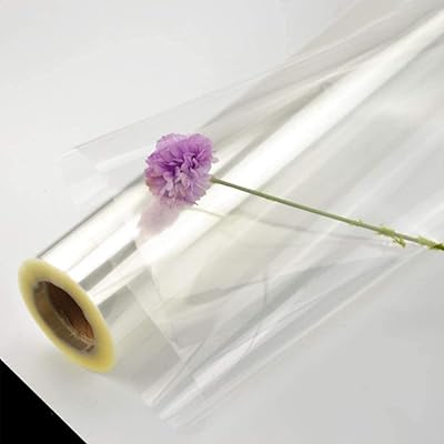 Rouleau d'emballage en cellophane transparent ecv pour cadeaux, paniers de bouquets, fournitures d'art