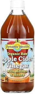 Vinaigre de cidre de pomme cru biologique dynamic health avec mère et miel