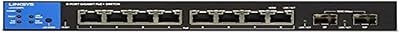 Commutateur linksys 8-ptos ministered gigabit 2 ptos 1g sfp+ (lgs310c), noir