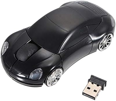 Souris sans fil en forme de voiture de sport à microfils 2,4 ghz