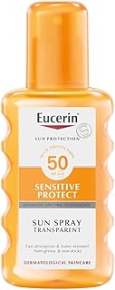 Spray écran solaire eucern, fluide transparent spf 50, 200 ml