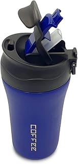 Tasse à café 2 en 1 avec couvercle anti-fuite, tasse isolée à double