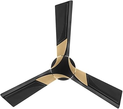 Ventilateur de plafond électrique orient de wendy, taille 56 pouces, noir métallisé