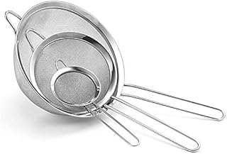 Ensemble de 3 passoires de cuisine en maille, acier inoxydable