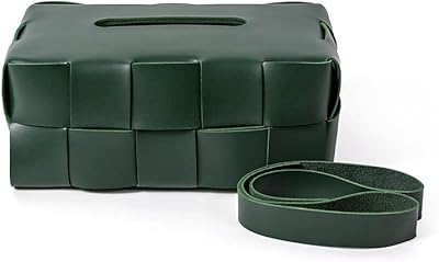 Couvercle de boîte à mouchoirs rectangulaire pour voiture et bureau et porte-papier (vert)