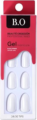 Faux ongles à presser, faux ongles de longueur moyenne, comprend un tampon
