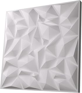 Panneaux en plastique pvc enigma 3d 5 formes différentes blanc noir facile
