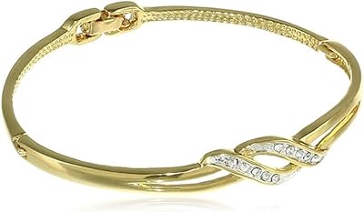 Bracelet ondulé à double tour plaqué or et argent 24 carats estell, réglable