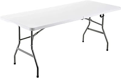Table en plastique pliable portable classique pour les repas les pique-niques les événements