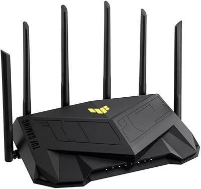 Routeur de jeu wi-fi 6 double bande extensible ass tuf ax6000, deux ports