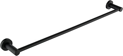 Barre-serviettes mural simple fashion home, porte-serviettes de salle de bain moderne, noir mat