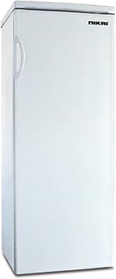 Congélateur vertical nikai de 250 litres avec étagères coulissantes durables, blanc - nuf250n2w