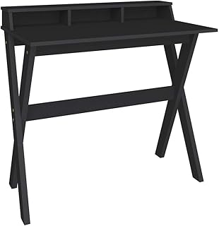 Bureau irtani italy, noir, largeur 90 x profondeur 55 cm x hauteur 85,8