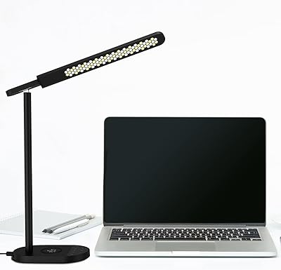 Lampe de bureau led avec chargeur sans fil lampes de table pour soins