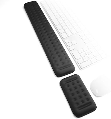 Repose-poignet et tapis de souris pour clavier en mousse à mémoire