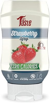Mrs taste sirop de fraise sans sucre zéro calories sodium riche en fibres