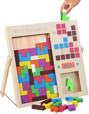 Puzzle en bois pour enfants interaction parent-enfant cubes russes épais