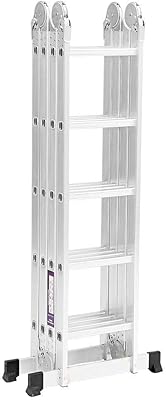 Échelle pliante polyvalente en aluminium, 4 x 5 x 5,7 mètres, 20 marches