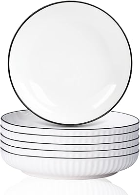 Assiettes rondes en céramique pour desserts, salade, pizza, pâtes, assiettes de service rondes