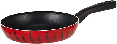 Tefal tempo flame poêle 24 cm avec point chauffant, rouge, aluminium, c3040483