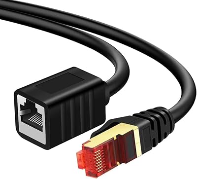 Câble d'extension ethernet 3m, câble d'extension ethernet blindé cat7, fils blindés rj45, connecteur