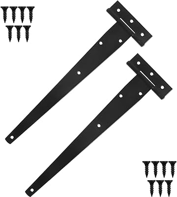 Cozlly 301-06177-vch t charnière de porte de grange en forme de t, noire