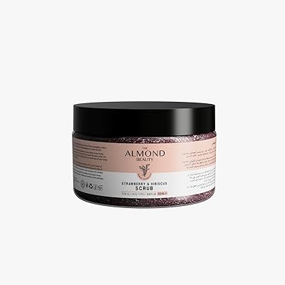 The almond beauty gommage corporel à la fraise et à l'hibiscus - bain nettoyant exfoliant pour les peaux mortes pour les pieds, les mains et les jambes pour femmes et hommes. Un océan de bonnes affaires sur Diaytar Sénégal