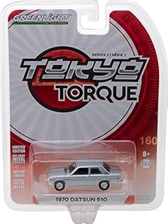 Greenlight 29900-f tokyo torque series 2 - 1970 datsun 510 - argent échelle