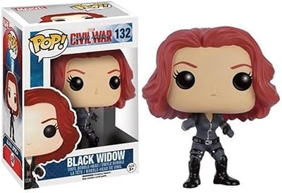 Figurine funko pop! marvel civil war black widow, multicolore