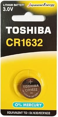 Pile bouton au lithium toshiba cr1632 3,0 v (0 % de mercure) équivalente