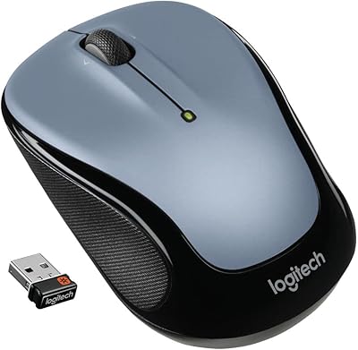 Souris sans fil logitech m325 avec défilement conçue pour le web - argent