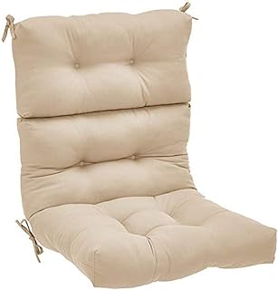 Coussin de chaise capitonné à dossier haut amazonbasics - kaki