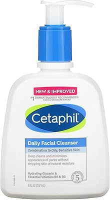 Nettoyant quotidien pour le visage cetaphil, 8 fl oz (237 ml)