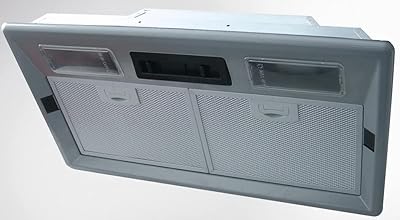 Hotte sous plan 60 cm buh-643g, acier inoxydable avec commande par curseur, débit