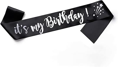 Écharpe d'anniversaire omise en anglais à porter le jour j de votre anniversaire