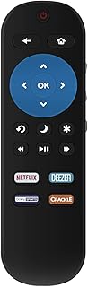 Nouvelle télécommande de remplacement pour téléviseur insignia roku avec netflix deezer deezer penny