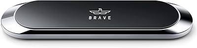 Support magnétique de téléphone de voiture brave, support de tableau de bord rotatif