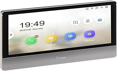 Système d'interphone vidéo hikvision digital technology ds-kh8350-wte1 17,8 cm (7") noir, gris