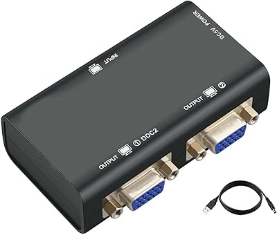 Répartiteur vga tb® avec 2 ports, bande passante de 250 mhz, 1 pc