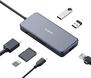 Adaptateur hub usb c anker, hub usb c powerexpand+ 7-en-1, avec usb c